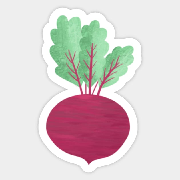 Beetroot Veggie Sticker Sticker by ColorsHappiness